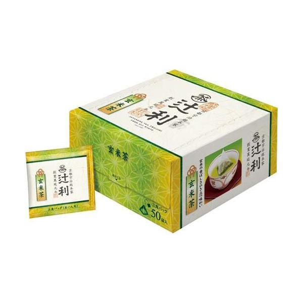 他サイト： 片岡物産 辻利　三角ティーバッグ　玄米茶　５０バッグの商品画像