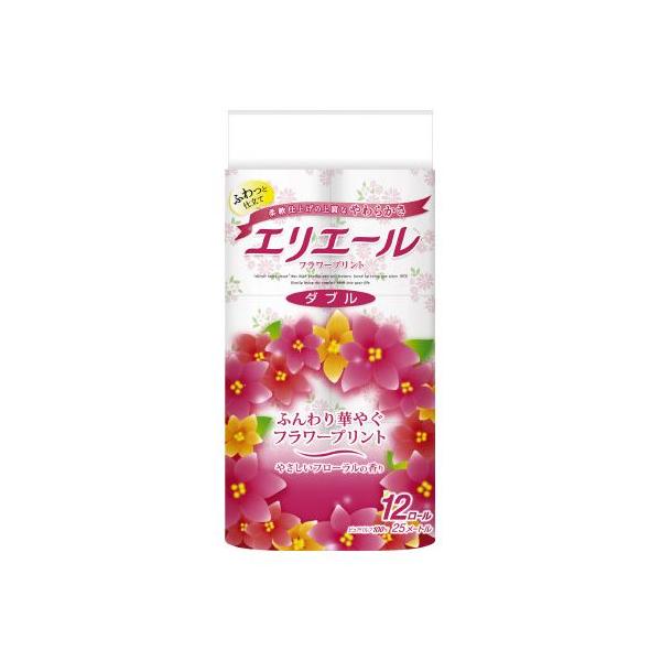 他サイト： 大王製紙 エリエールフラワープリント　ダブル２５ｍ　１２個の商品画像