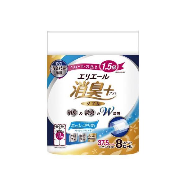 ★商品合計金額3000円(税込)以上送料無料★８ロールで１２ロール分の長さ。保管に場所をとらないコンパクトサイズ！●ロール寸法／１１４ｍｍ×３７．５ｍｍ（２枚重ね）●箱寸法／４６６×４４４×４６７ｍｍ（１梱）●パック寸法／２２５×２２５×２...