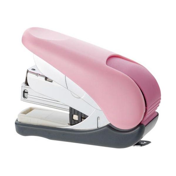 ★商品合計金額3000円(税込)以上送料無料★最大約３２枚の書類を「かるがる」「フラット」にとじるホッチキス。●寸法／幅３０×奥行８１×高さ６０ｍｍ●カラー／ピンク●質量／１０６ｇ●材質／鋼板、７０％再生樹脂（ハンドル１００％再生ＡＢＳ）●...