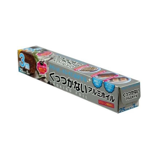 ★商品合計金額3000円(税込)以上送料無料★油をひかなくても食材をさらっとはがせるのでヘルシーに調理できます。フライパンやトースターを汚さず片付けにも時短効果。●寸法／幅２５ｃｍ×長さ３ｍ巻●材質／アルミニウム箔（片面シリコン樹脂加工）●...