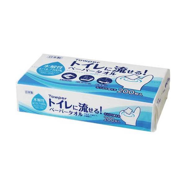 ★商品合計金額3000円(税込)以上送料無料★天然パルプ１００％で清潔な白色！水に解けやすく、トイレに流せるペーパータオルです。廃棄に困る用途もトイレに流して解決！●シート寸法／２２０×２３０ｍｍ●パック寸法／幅２２０×奥行１１５×高さ５０...