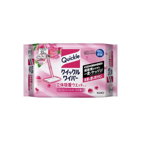 ★商品合計金額3000円(税込)以上送料無料★掃除機・雑巾がけが１度に！ベタベタ・ホコリまとめてキャッチ！●シート寸法／２０５×２８５ｍｍ●材質／ポリエステル、レーヨン、アクリル●種別／立体吸着ウエット　ローズ●仕様／詰替え●質量／７１９ｇ...