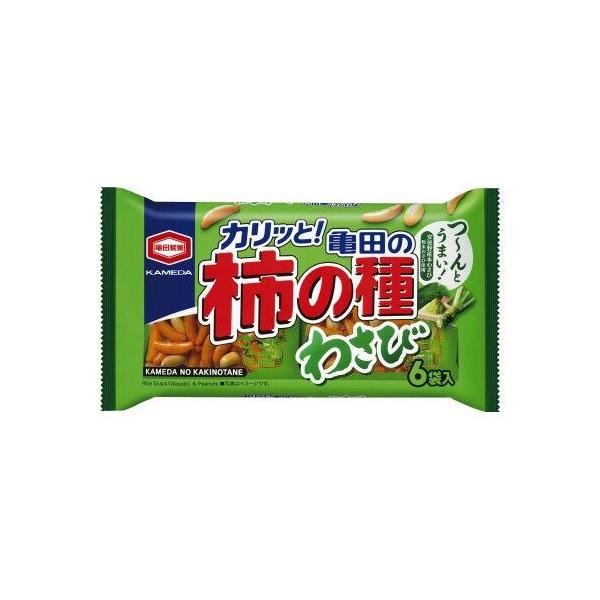 他サイト： 亀田製菓 亀田の柿の種わさび　６袋詰の商品画像
