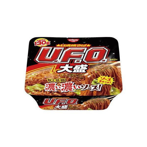 ★商品合計金額3000円(税込)以上送料無料★やみつき濃厚ソースのＵＦＯが更に旨みとコクをアップ。具材は大切りキャベツに豚肉。青のりと紅生姜のふりかけ付き。●種別／大盛●カロリー（１個あたり）／７１４ｋｃａｌ●必要湯量／７００ｍｌ●賞味期限...