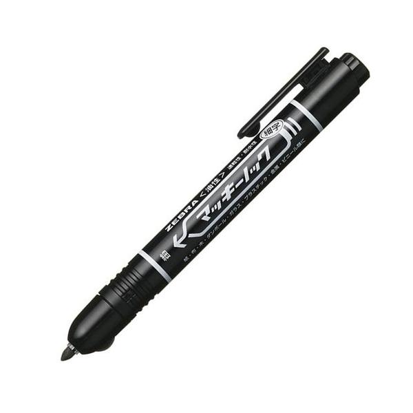 ゼブラ 油性マーカー　マッキーノック　細字　黒　１０本