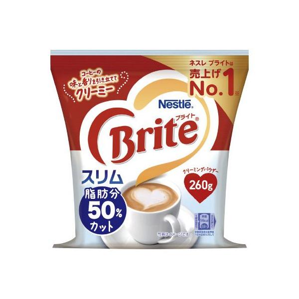 ★商品合計金額3000円(税込)以上送料無料★おいしさそのままに、脂肪分５０％、カロリー３０％カット。手でも開けられるパッケージ。●種別／ブライトスリム●容量／２６０ｇ●仕様／クリーミングパウダー●タイプ／植物性●賞味期限／商品の発送時点で...