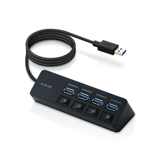 他サイト： エレコム ＵＳＢハブ　ＵＳＢ３．０　４ポート　バスパワーの商品画像