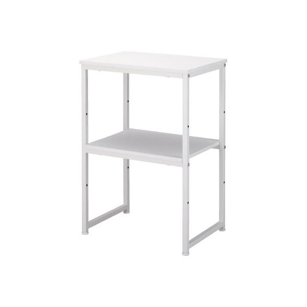 ★商品合計金額3000円(税込)以上送料無料★シンプルなデザインで、エントランスや応接室など置く場所を選びません。棚板は３段階で高さ調整が可能で、消毒液台としてもご使用いただけます。●種別／ワイド●カラー／ホワイト●外寸法／幅５００×奥行３...