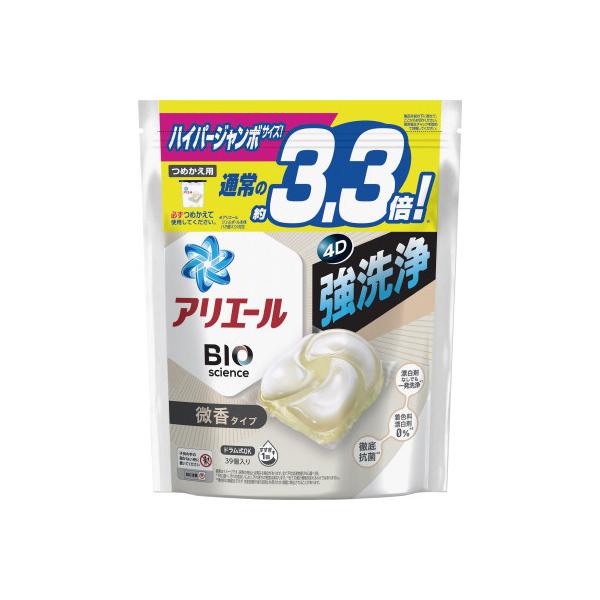 P＆G アリエールジェルボール4D微香 詰替HJ 39個 : カウモール