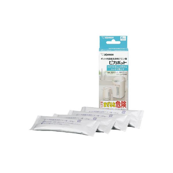 ★商品合計金額3000円(税込)以上送料無料★洗っても落ちにくいポットの汚れをスッキリ落とす。３０ｇ×４包入りの使いやすい分包タイプ。●寸法／幅６０×奥行４０×高さ１３０ｍｍ●容量／１包あたり３０ｇ（４包入）●成分／クエン酸●使用目安／１か...