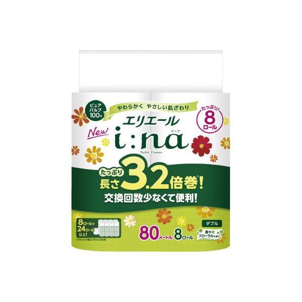 他サイト： 大王製紙 イーナトイレット　３．２倍巻８Ｒ　ダブルの商品画像
