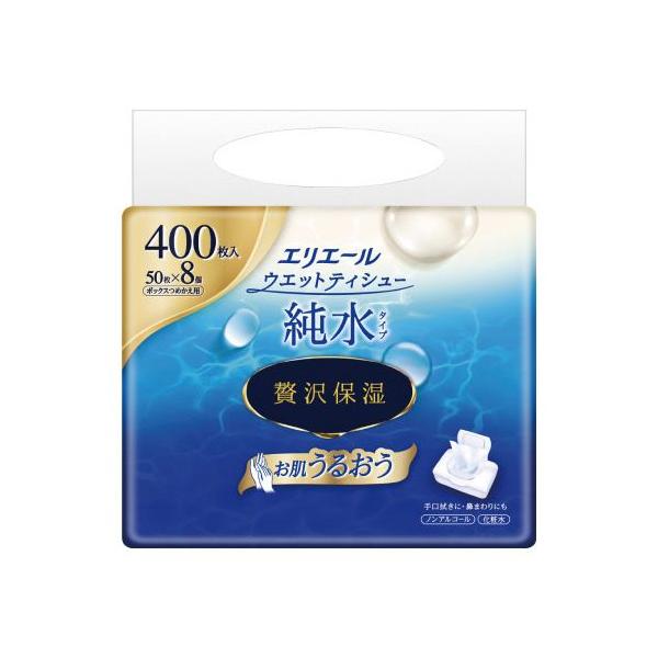 他サイト： 大王製紙 ウエット純水　贅沢保湿　ボックス詰替　５０枚×８Ｐの商品画像