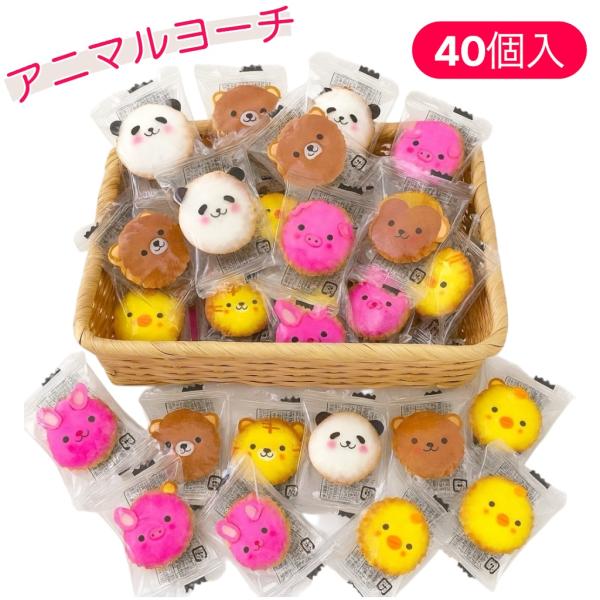 アニマルヨーチ 40個入り 駄菓子 個包装 イベント 子供会 景品 にも最適(食品アニマル40)クラッカー ビスケット お菓子 スイーツ プレゼント※