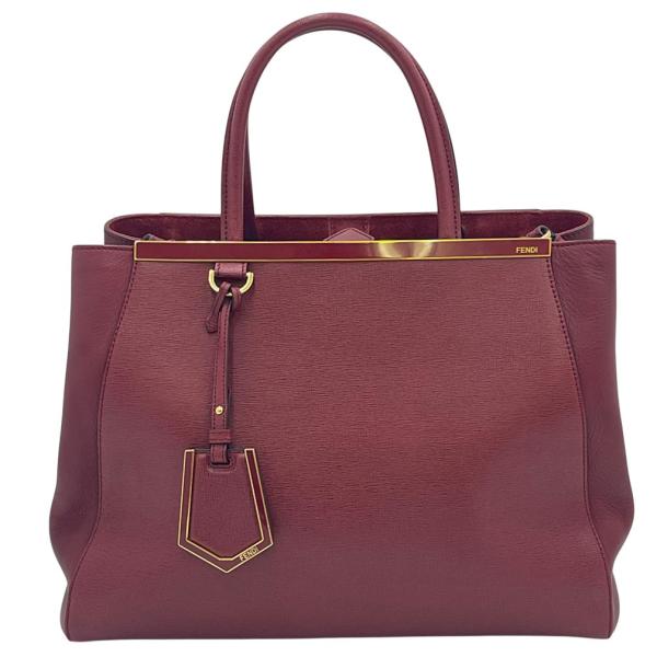 フェンディFendiトゥージュールトゥージュール ブラック レザー 8BH250 8BH250/D7E 139-2546 FENDI - フェンディ トュージュール トートバッグ ショルダーバッグ