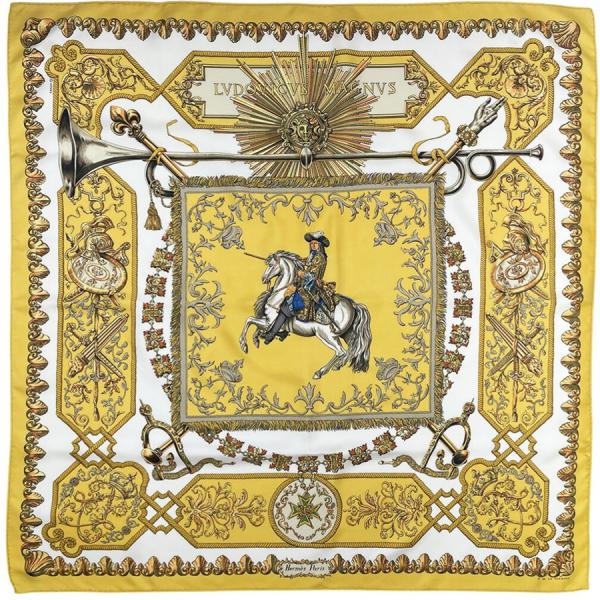 HERMES（エルメス） スカーフ カレ90 90cm シルク 100％ LVDOVICVS