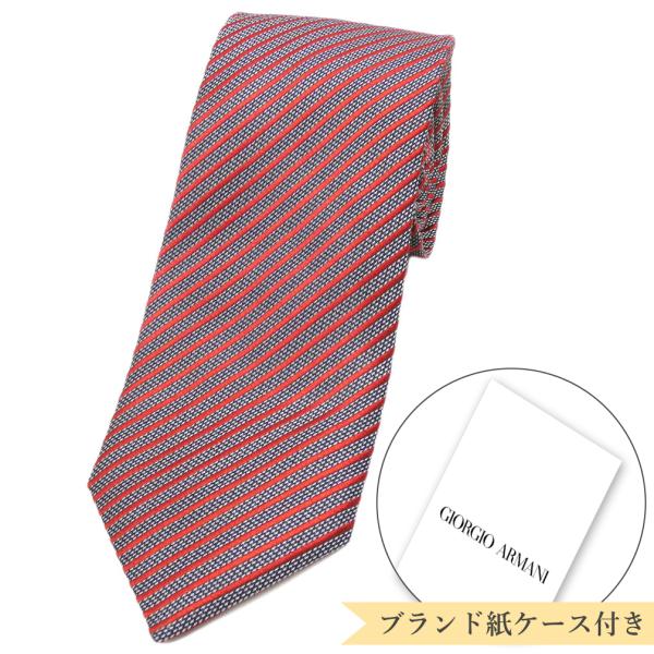 ARMANI COLLEZIONI ネクタイ ブルー系 ストライプ タグ付き ARMANI COLLEZIONI アルマーニコレッツィオーニのネクタイ