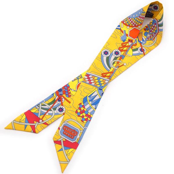 HERMES 美品 エルメス スカーフ H063707S ツイリー リボンスカーフ