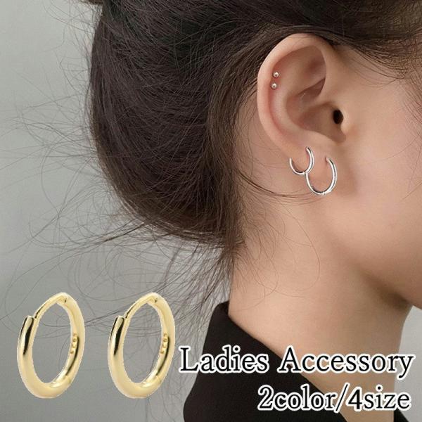 S863 フープピアス サークル  40mm ゴールド レディース リング 綺麗 S863 フープピアス サークル 40mm ゴールド レディース リング