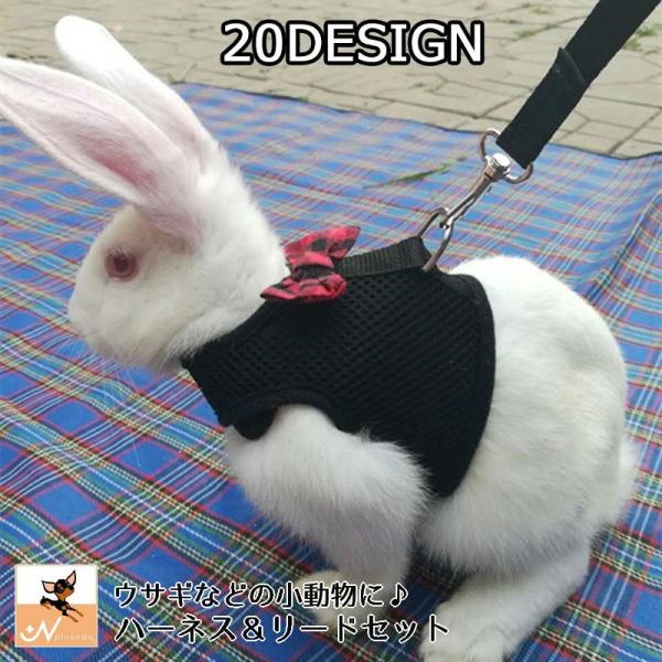 小動物用ハーネス リード 2点セット 兎用 ウサギ ペット用 ギガランキングｊｐ