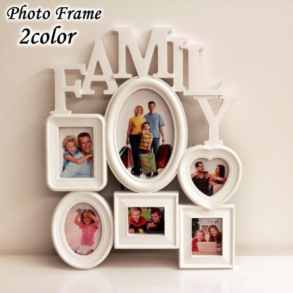 6枚の写真が飾れるフォトフレームです。FAMILYのロゴ付きで、家族写真などにぴったりなデザインです♪新築や引っ越し、出産祝いなどのプレゼントにも◎【サイズについて】画像をご参照ください。【素材について】PVC、プラスチック、ガラス【カラー...