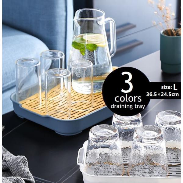 グラスやマグなどの水切りとして◎また、サービングトレイとしても使える2WAYタイプ。サッと洗えてお手入れが簡単なのも嬉しいポイント♪※Sサイズもございます。　zak-90436でご検索ください。【サイズについて】画像をご参照ください。【素材...