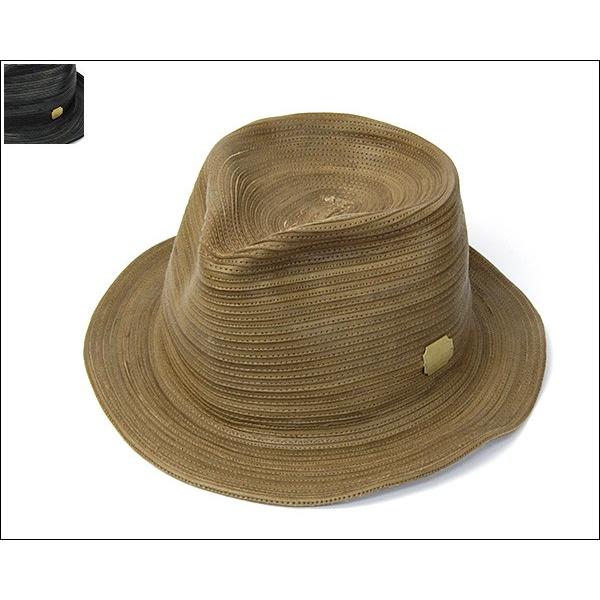 帽子 Roubou ロウボウ レザーブレード中折れ帽 Lagence Sausheim Fr