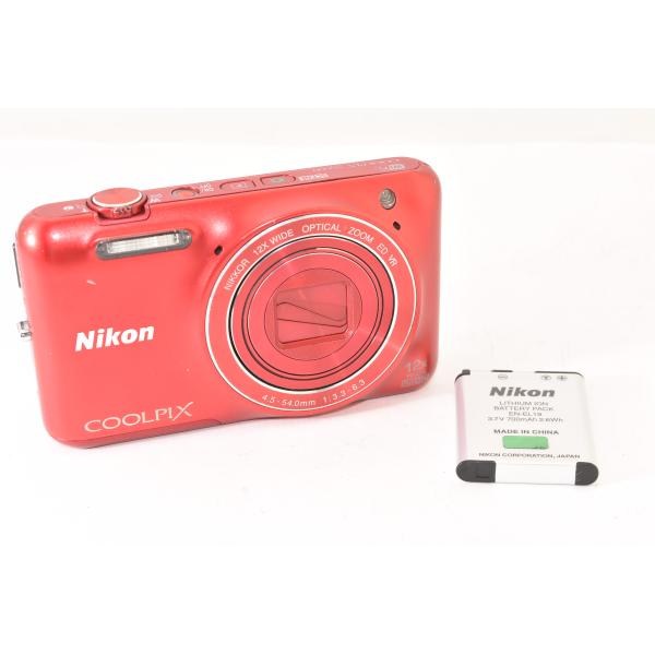 Nikon ニコン COOLPIX S6600 ラズベリーレッド コンパクトデジタルカメラ J2512003