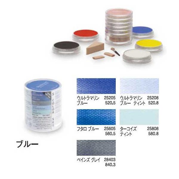 ホルベイン パンパステル 5色セット ブルー : カワチ画材ヤフー店