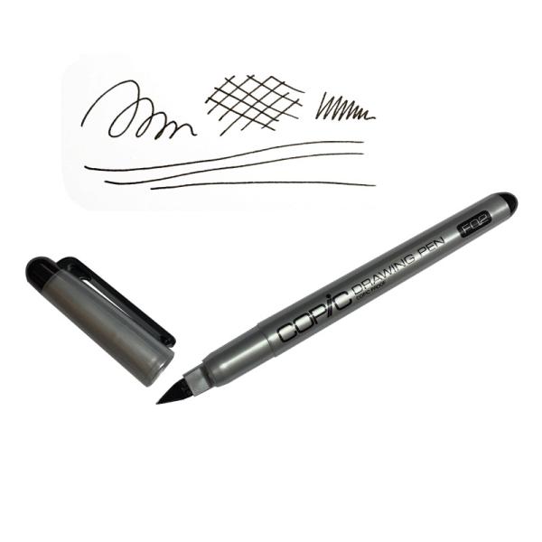 コピック COPIC ドローイングペン F02 (太字) 黒 : カワチ画材 コピック COPIC ドローイングペン F02 (太字) 黒 : カワチ画材