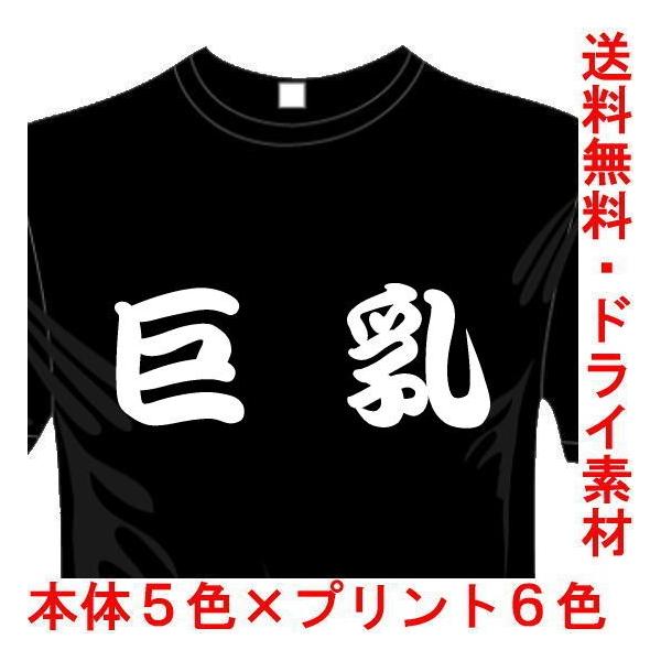 漢字おもしろTシャツ (5×6色) 巨乳Tシャツ ユニークなメッセージてぃしゃつ 送料無料 河内國製作所