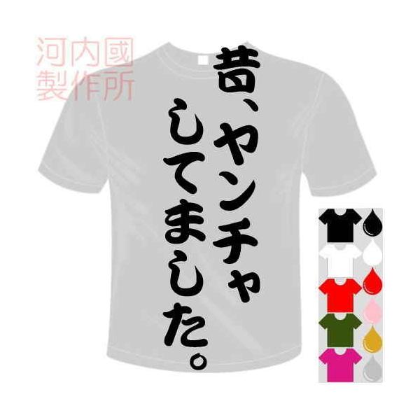 おもしろTシャツ (5×6色) 面白メッセージ 昔、ヤンチャしてました。Tシャツ ユニークなセンテンス系てぃしゃつ 送料無料 河内國製作所