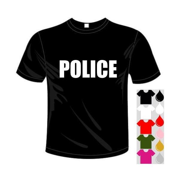 ミリタリードライTシャツ (5×6色) POLICE(ポリス)Tシャツ サバゲー ユニークなメッセージてぃしゃつ 送料無料 河内國製作所