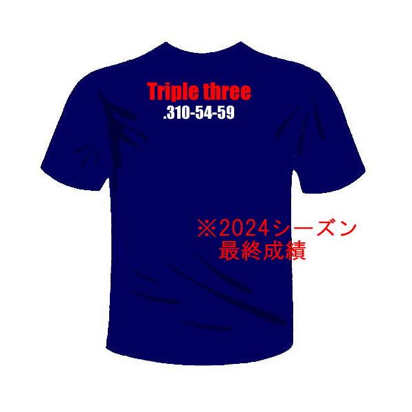 トリプルスリー 達成記念 大谷翔平選手応援 ショータイム17Tシャツ ドジャースバージョン ベースボールドライTシャツ 送料無料 河内國製作所