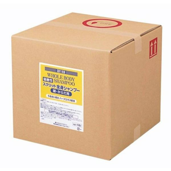 スクリット　全身シャンプー（弱酸性）　１８Ｌ　コック付　熊野油脂　業務用　大容量