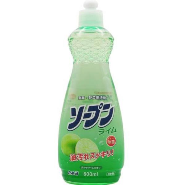 商品名：カネヨ　ソープンライム　本体　６００ｍｌ　液体商品特徴：豊かな泡立ちと力強い洗浄力で油汚れをスッキリ落とします。　　　　　また、泡切れが良くすすぎが簡単☆しかもスポンジの除菌ができます☆メーカー：カネヨ石鹸株式会社容量：600ｍｌ