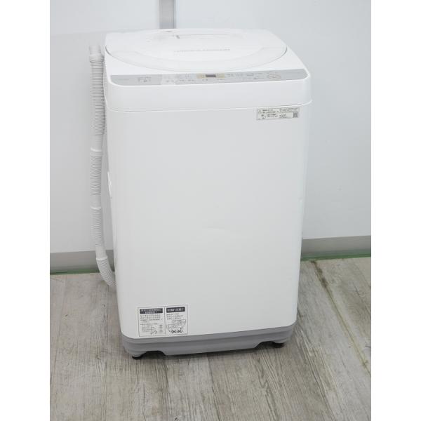 SHARP 全自動洗濯機 6kg 風乾燥3kg 2019年製 ES-GE6C-W シャープ