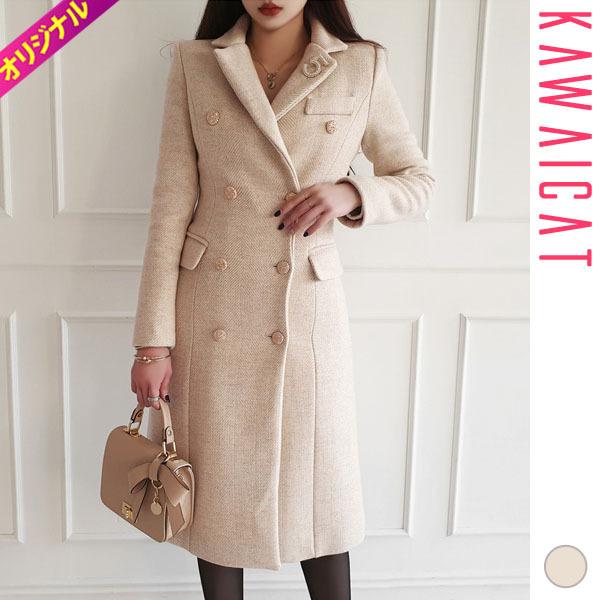 在庫限りセール コート レディース アウター チェスター Pコート ハーフ丈 ロング丈 膝丈 タイト スリム 秋 冬 韓国 To Kawaicat 通販 Yahoo ショッピング