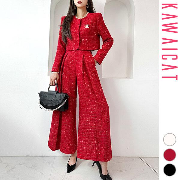 セットアップ レディース ツーピース アンサンブル 上下セット  