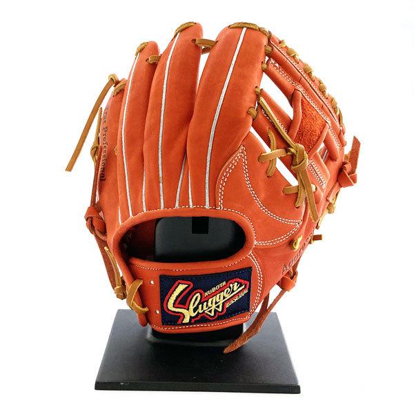 【美品】Slugger KSN-AR4 オレンジ グローブ 久保田スラッガー 軟式 グローブ 内野 野球 KSN-AR4 右投げ用 F
