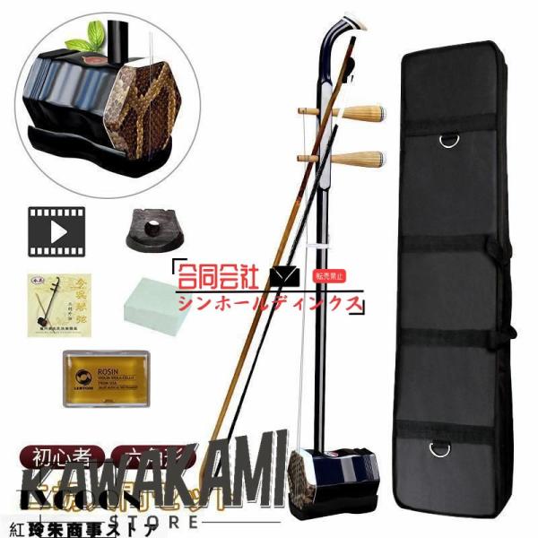 二胡 二胡入門セット 六角形 民族 中国 伝統楽器 初心者 入門 子供 老人 胡弓 防水収納袋 外出携帯 収納バッグ 収納ケース付