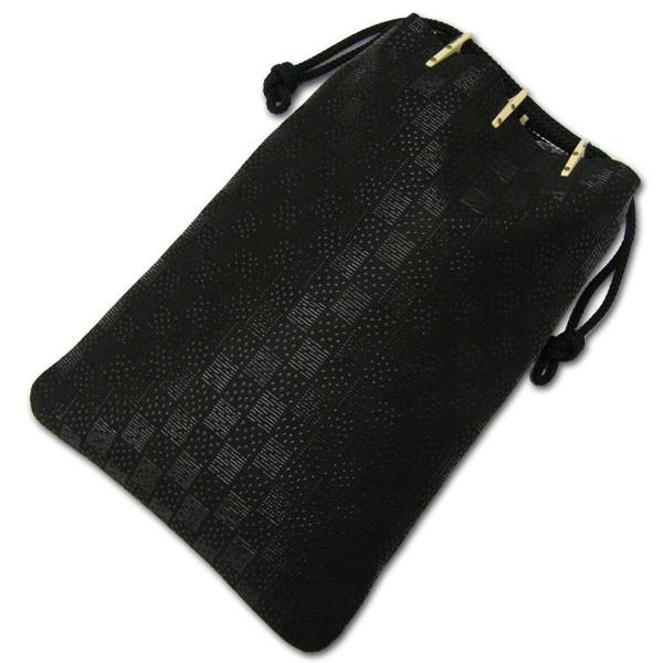 印伝巾着袋 印傳屋上原勇七 INDEN-YA No.3004合切袋 151変わり市松大