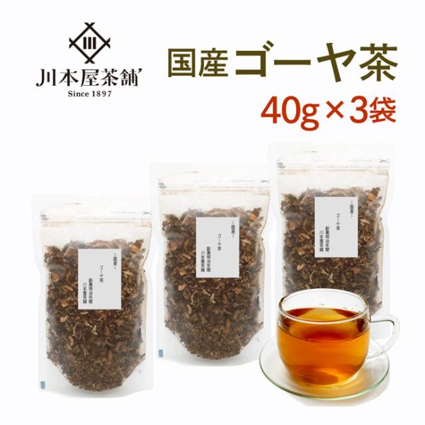 ゴーヤ茶 ノンカフェイン 健康茶 ごーや 国産 40ｇ×3袋セット カフェインレス