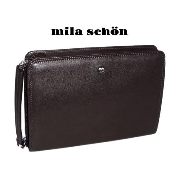 ミラショーン mila schon キップ クレスタ メンズポーチ 三角 193221 mila schon（ミラショーン） キップ クレスタ メンズポーチ 三角