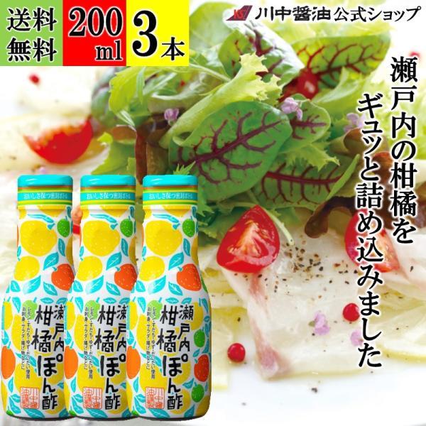 川中醤油 瀬戸内柑橘ぽん酢 200ml × 2本