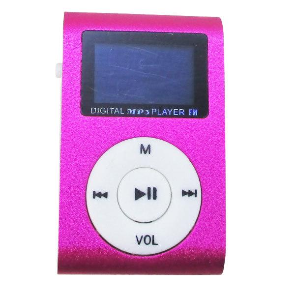 MP3プレーヤー アルミ LCDスクリーン付き クリップ microSD式 MP3 