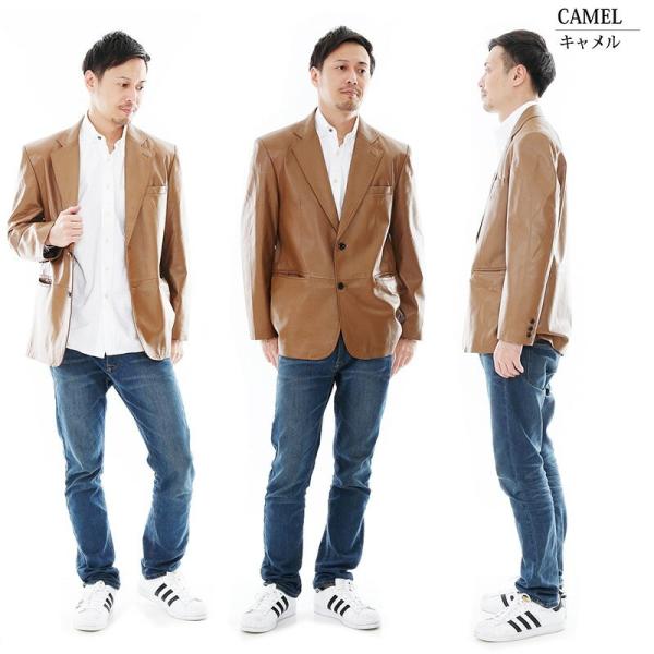 レザージャケット メンズ 本革 革ジャケット テーラードジャケット メンズ 2つボタン ブレザー 柔らかい ラム革 Buyee Buyee Japanese Proxy Service Buy From Japan Bot Online