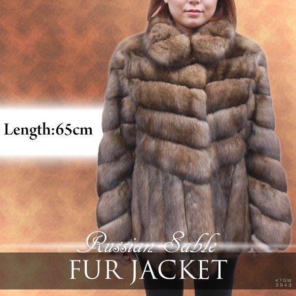 日本製 毛皮ジャケット レディース アウター ロシアンセーブル ファー 