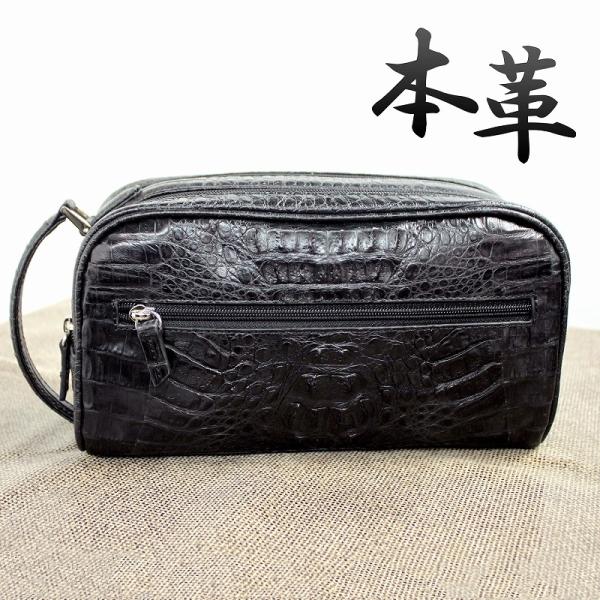 高級　PROVENZANO カイマンレザー　ボディバッグ　羊革　ワニ革　黒　金具 PROVENZANO カイマン ボディバッグ ブラック CAIMAN 740-4511cm ワニ革