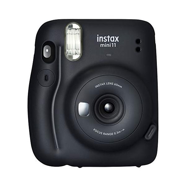 instax mini 11 インスタントカメラ チャコールグレー フラッシュレンズと自撮りレンズ内蔵 フィルム別売